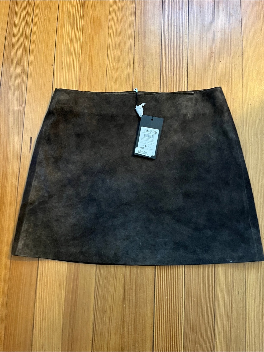 NWT Massimo Dutti Brown Suede Mini Skirt